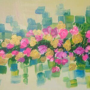 Floral Garden - Acrylic on Canvas